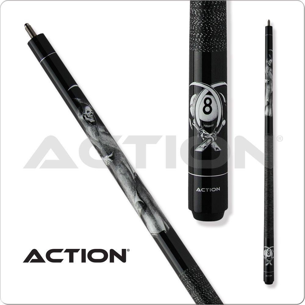Action Adventure ADV101 Black Reaper Pool Cue | Free Shipping