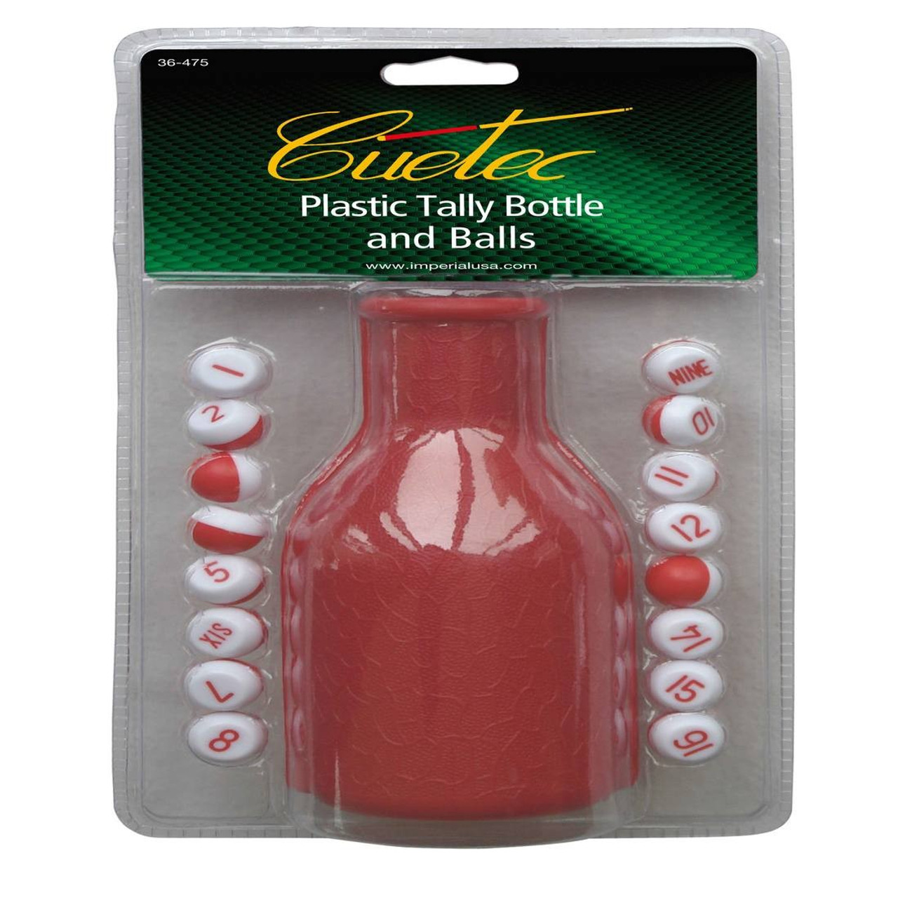 Cuetec Pill Pool Tally Bottle and Balls