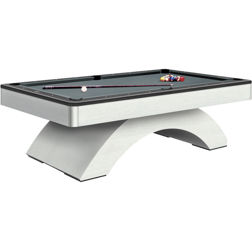 Olhausen Waterfall Brushed Aluminum Pool Table Free Local Delivery And Setup Gebhardts Com