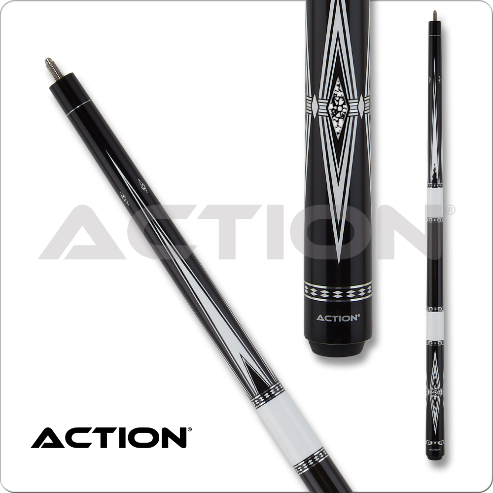 Action Black & White BW26 Pool Cue | Free Shipping | Gebhardts.com