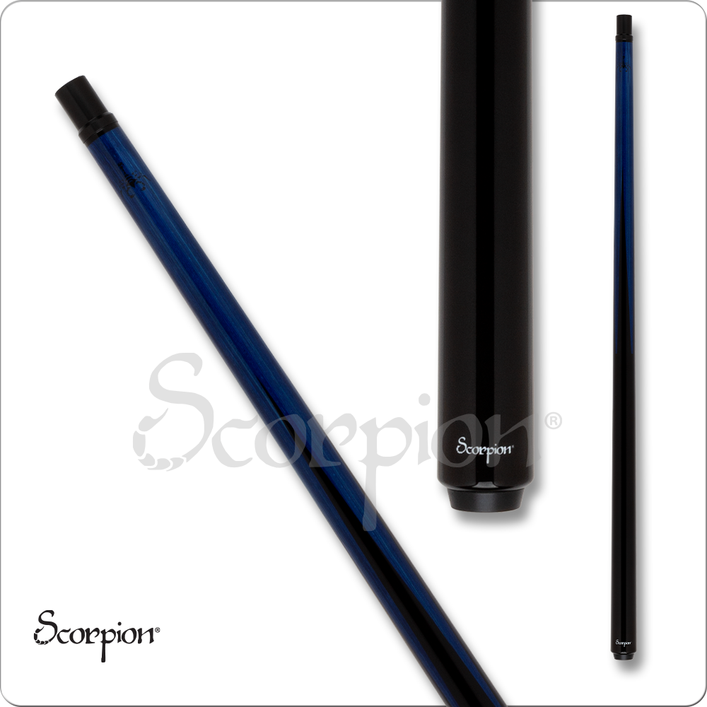 Scorpion SCO122 Blue Sneaky Pete with Carbon Fiber Shaft Pool Cue