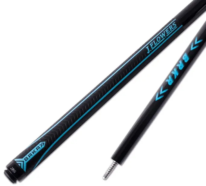 ビリヤード JFLOWERS BREAK JFlowers BRKR Blue Break Cue – Carbon Fiber Shaft w/ Leather Sport