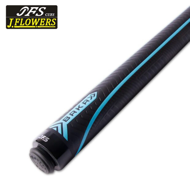 JFlowers BRKR Blue Break Cue – Carbon Fiber Shaft w/ Leather Sport
