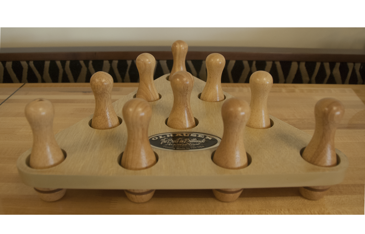 Olhausen Shuffleboard Bowling Pins and Rack Free Shipping