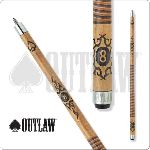 Outlaw OL42 Original Cow Skull Pool Cue | Free Shipping