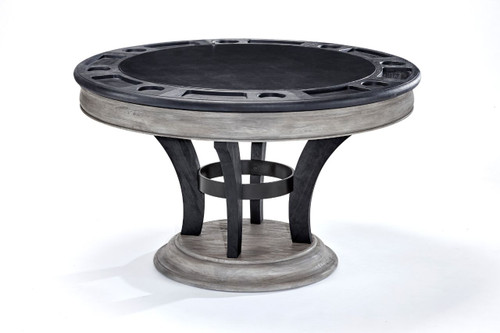 Brunswick Centennial Game Table Black Wire Brush/Rustic Grey/Black Wire Brush/Rustic Grey with Poker Playing surface