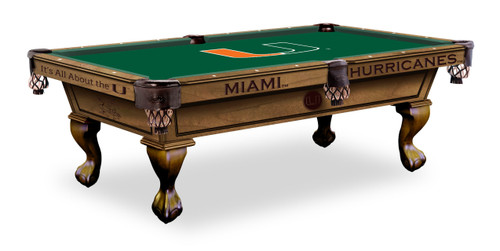 Miami Hurricanes Pool Table