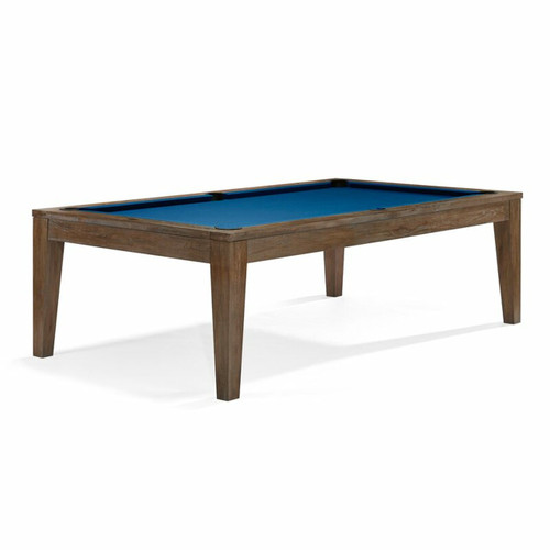 Brunswick Loft 8 foot pool table in nutmeg finish with modern minimalist cabinet and low profile pockets