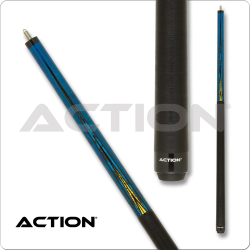 Action Fractal ACT173 Blue and Gold Pool Cue