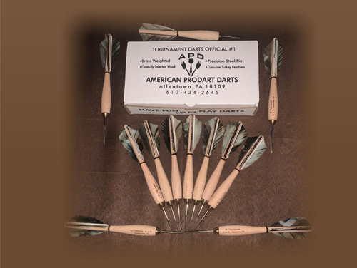 APD No.1 Official Tournament Darts White Camo Feather (Dozen)
