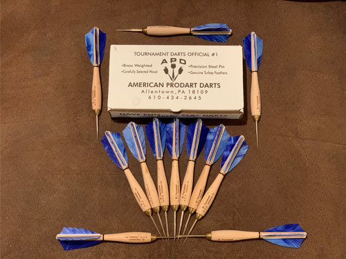 APD No.1 Official Tournament Darts Blue Camo Feather (Dozen)