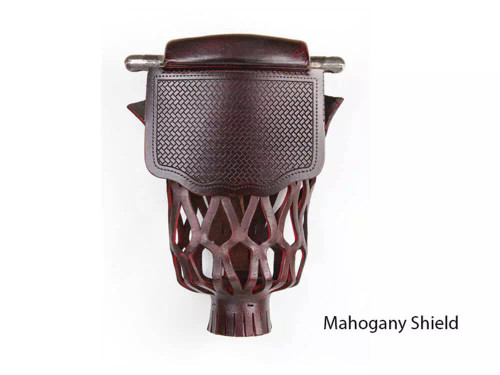 Leather Drop Pocket Set Mahogany Shield