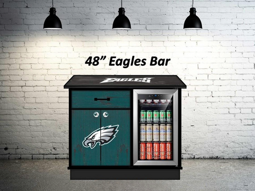 Philadelphia Eagles Custom Wall Bar Cabinet