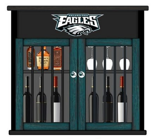 Philadelphia Eagles Custom Liquor Cabinet