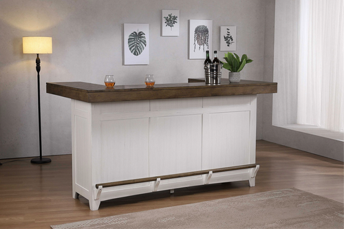 ECI Ashford 78" White Finish Bar with Extensions