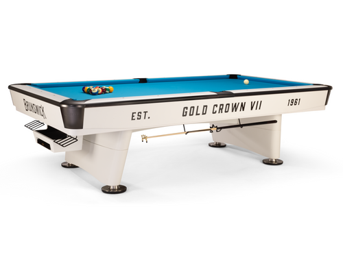 Brunswick Gold Crown VII 9' Pool Table Modern White