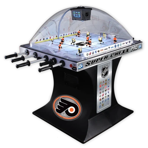 Philadelphia Flyers NHL Super Chexx Pro bubble hockey game with orange and black team graphics