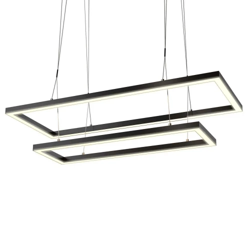 54 inch double rectangular LED game table light with two frames hung at different heights

