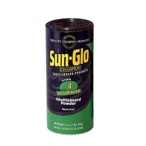 Sun-Glo Speed 4 (Yellow Bear) Shuffleboard Powder Wax 16 oz. Can