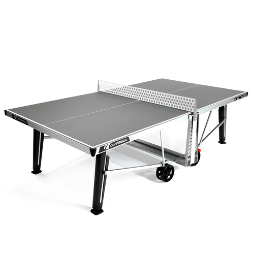 Cornilleau 540M outdoor commercial table tennis table in playing position with 7mm laminate top