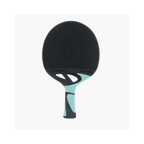Cornilleau Tacteo 30 School light blue outdoor table tennis paddle front view with SKIN plus polymer surface