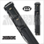 Instroke ISC35 Cowboy 3x5 black leather cue case standing upright with two accessory pockets and shoulder strap