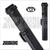 Instroke ISPR37 Premier Vinyl 3x7 black cue case standing upright with two accessory pockets and shoulder strap