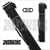  Instroke Southwest 2x4 black leather cue case with Southwestern pattern inlays and two accessory pockets