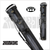  Instroke IST35 Tooled 3x5 black leather cue case standing upright with two large accessory pockets and shoulder strap