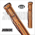 Instroke IST35 Tooled 3x5 rust leather cue case standing upright with two large pockets and shoulder strap