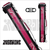 Instroke ISXB cue case back side showing fuchsia leather panel and shoulder strap