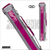  Instroke La Bella Donna 2x4 cue case showing back side with fuchsia leather detail