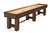 Brunswick Canton 12 foot shuffleboard table with rustic industrial wood cabinet and metal turnbuckles