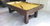 Workbench-style solid pine legs of the Olhausen Breckenridge pool table