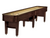 Brunswick Andover espresso shuffleboard table with arched pedestal legs and 20 inch wide maple playfield
