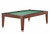 Brunswick Henderson 8 foot pool table with modern dining style hardwood frame and low profile drop pockets