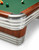 Brunswick Centennial pool table solid hardwood rail with aluminum apron trim and cast aluminum corner casting