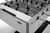  Brunswick Defender foosball table with white HPL cabinet and black steel pedestal base