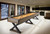 Brunswick Premier 12 foot modern shuffleboard table as centerpiece in contemporary home or commercial game room