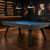 Olhausen Palazzo Pool Table in matte charcoal finish in modern game room setting