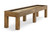 Brunswick Parsons shuffleboard table with rustic wood finish and modern square legs