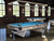 Brunswick Gold Crown VII 9 foot Modern White tournament pool table in commercial billiard room
