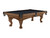 Brunswick Allenton 8 foot pool table in rustic dark brown with ball and claw legs