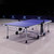 Cornilleau 300 Indoor blue ping pong table 18mm top in competition setting