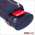 Close-up of Cuetec Pro Line navy case accessory pockets and zipper pulls