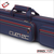 Close up of Cuetec Pro Line navy 4x8 soft case showing handle, logo, and zipper closures