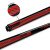 Handle and butt of BRKR Red No Wrap showing exposed painted maple grip