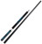 JFlowers JMPR Blue jump cue full view with carbon fiber shaft and leather sports wrap