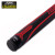 Closeup of JMPR Red leather sports wrap grip area on JFlowers jump cue