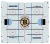 Closeup of Boston Bruins center ice logo inside Super Chexx Pro rink with skated on ice
